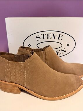 Steve Madden Colest Taupe Suede Ankle Booties | US Women's Size 7